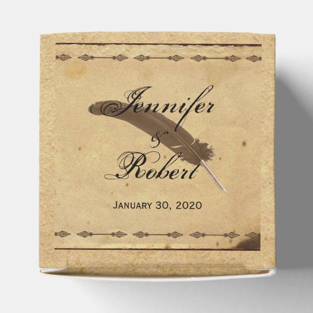 Gammalt förbund med Quill Weddin Presentaskar (Överdel)