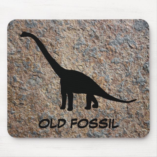 Gammalt fossil för DinosaurBrontosaurus Musmatta (Framsidan)