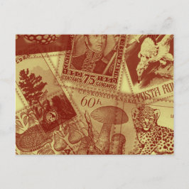 Gammalt Frimärke-vykort Vykort