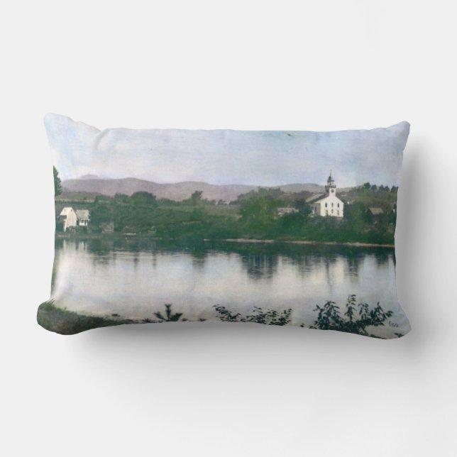 Gammalt fritt mötehus på Bingham, Maine Lumbarkudde (Framsida)