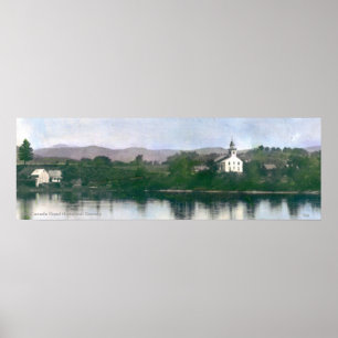 Gammalt fritt mötehus på Bingham, Maine Poster
