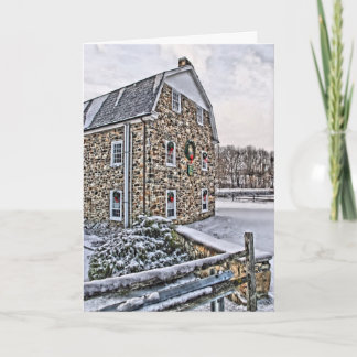 Gammalt Grist Mill-Helgdag-kort Helgkort
