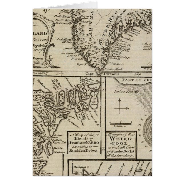 Gammalt Grönland Hälsningskort (Framsidan)