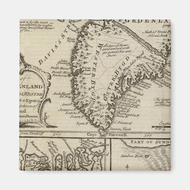 Gammalt Grönland Magnet (Framsidan)