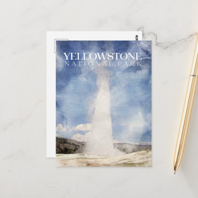 Gammalt, gulstolpe nationalparkens vykort (Fram/Back In Situ)