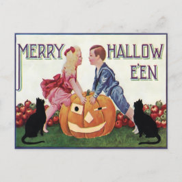 Gammalt Halloweenkort Vykort