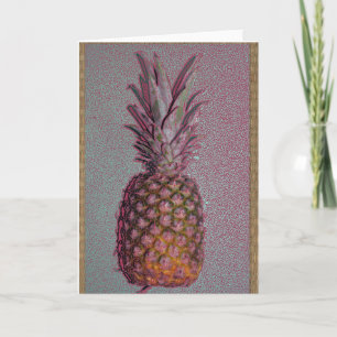 Gammalt hälsningskort för ananas kort