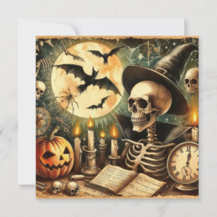 Gammalt hälsningskort för Halloween-konst