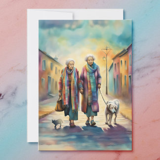 Gammalt hälsningskort för vänner tack kort