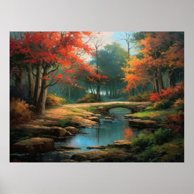 Gammalt hem i Fall Fine Art Poster (Framsidan)