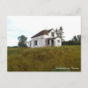 Gammalt hus i Saskatchewan-vykort Vykort
