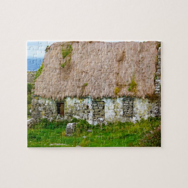 Gammalt irländskt hus Galway Irland. Pussel (Horisontell)