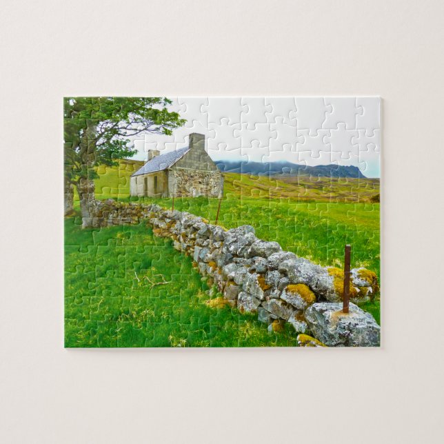 Gammalt irländskt hus Galway Irland. Pussel (Horisontell)
