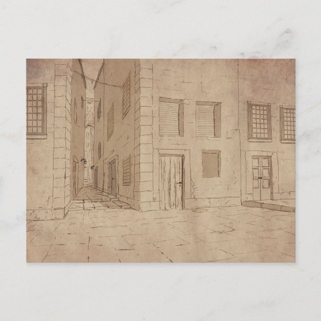 Gammalt italienskt vykort (Framsida)