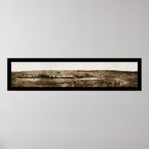 Gammalt Jerusalem Panview foto 1865 Poster
