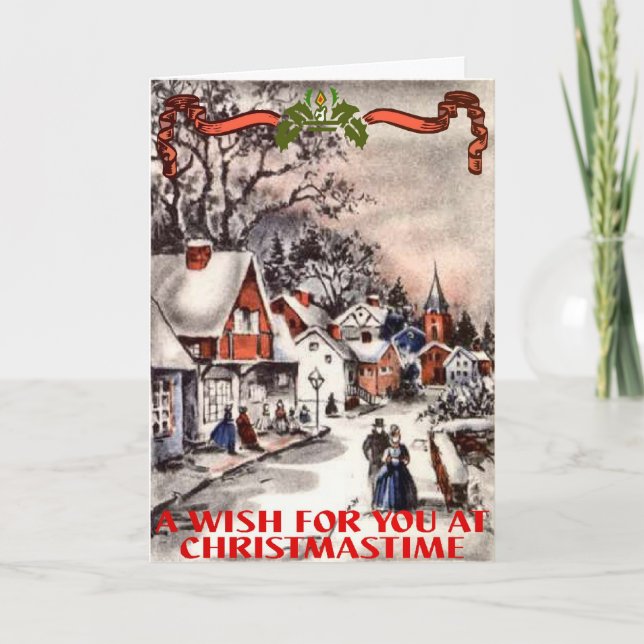 Gammalt julkort i Stil Helgkort (Framsida)