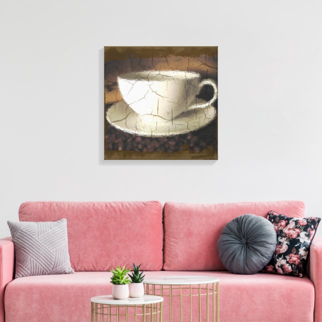Gammalt kaffe canvastryck (Insitu (Vardagsrum))