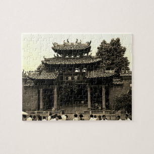 Gammalt Kina Canton Foshan anfaderskapell Pussel