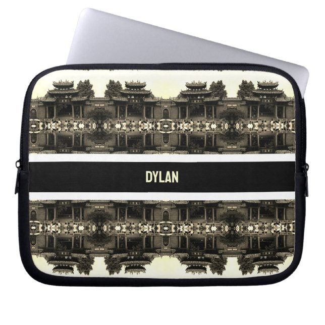 Gammalt Kina Canton Foshan stamtempel Laptop Fodral (Framsidan)