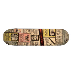 Gammalt komiskt annonsdäck #2 old school skateboard bräda 21,6 cm