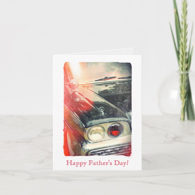 Gammalt körkort för bil ANPASSNINGSBAR Classic Car Helgkort (Framsida)