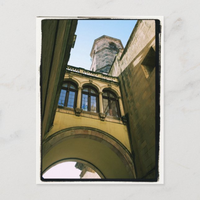 Gammalt kvartsvykort för Barcelona Vykort (Framsida)