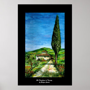 Gammalt lantbruk i Chianti-Tuscany Landcape Poster