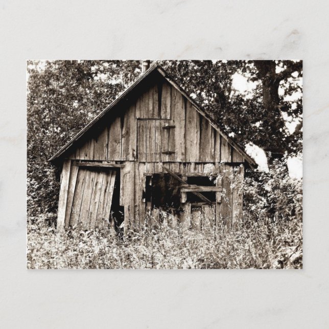 Gammalt lantgårdskjul vykort (Framsida)