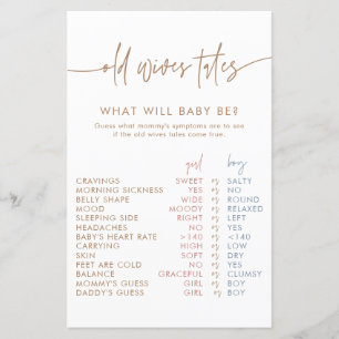 Gammalt lejkort Boho Gender Reveal Game
