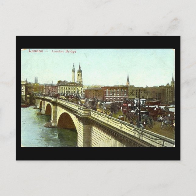 Gammalt Londonvykort - London Bridge Vykort (Framsida)