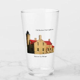 Gammalt Mackinac Point Lighthouse-glas Glaskopp