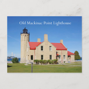 Gammalt Mackinac Point-vykort Vykort