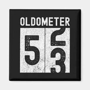 Gammalt-mätare 53-årsdag Rolig Retro Fyller 53 År Magnet