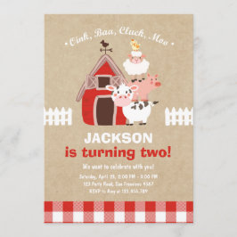 Gammalt McDonald för lantgårdinbjudanfödelsedag Inbjudningar