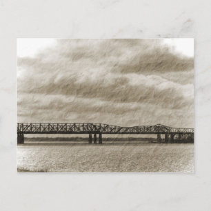 Gammalt Memphis Bridge-vykort Vykort