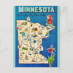 Gammalt Michigan Karta vykort