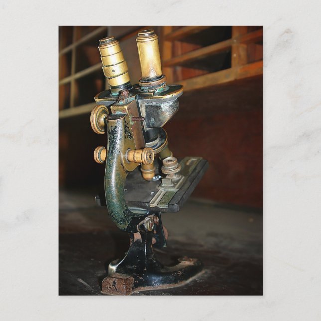 Gammalt mikroskop vykort (Framsida)