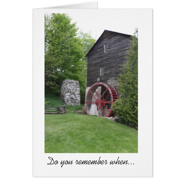 Gammalt Mill-minneskort OBS Kort (Framsidan)