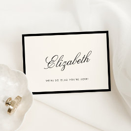 Gammalt monteringskort för klassiskt calligrafi bordsnummer