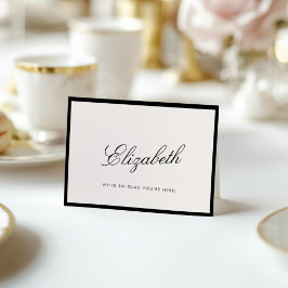 Gammalt monteringskort för klassiskt calligrafi tack kort