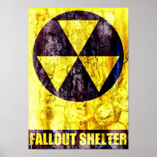 Gammalt nedfallskyddtryck poster