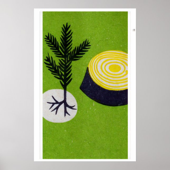 Gammalt och Nytt Träd - Matchbox-utskrift - Esteti Poster (Framsidan)