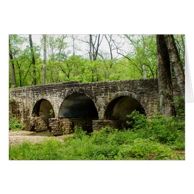 Gammalt överbrygga på den Cuivre floden OBS Kort (Framsidan Horizontal)