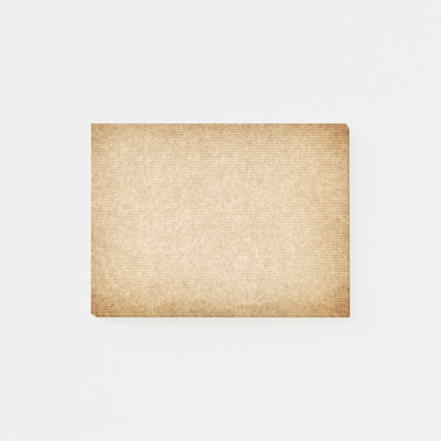 Gammalt paketera papper med randar för bakgrund post-it block (Framsida)