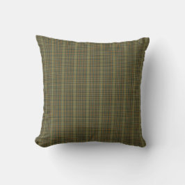 Gammalt pengar Skoggrön Rostorange Tartan Rutig Kudde