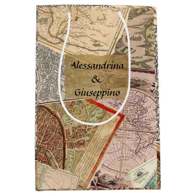 Gammalt resa kartorvintageCollage, (Framsidan)