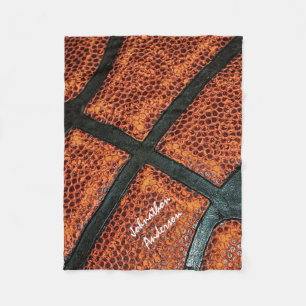 Gammalt Retro basketmönster med undertecknat namn Fleecefilt