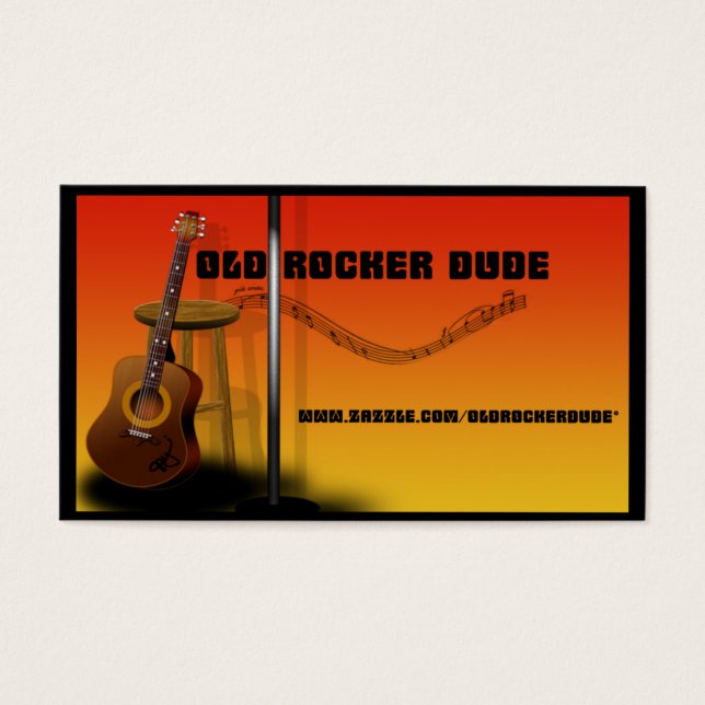 Gammalt Rocker-profilkort Visitkort (Framsidan)