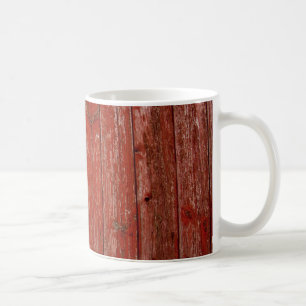 Gammalt rött trä kaffemugg