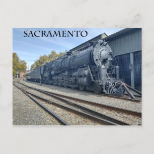 Gammalt Sacramento Steam Engine-vykort Vykort
